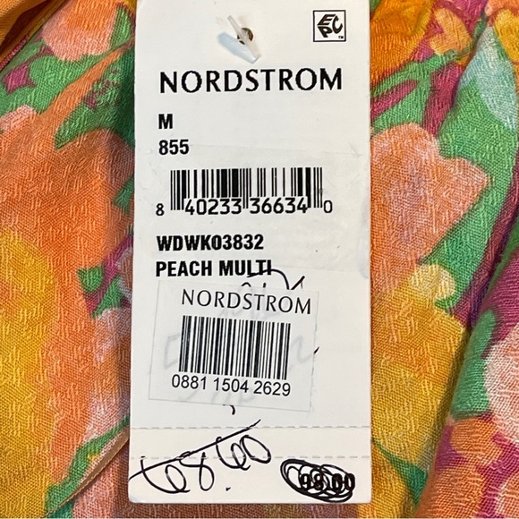 LOST + WANDER Eternal Lights Floral Minidress - Peach Multi - Size M - Picture 8 of 8